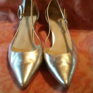 Nine West 9M Metallic Silver Leather M-Mikai